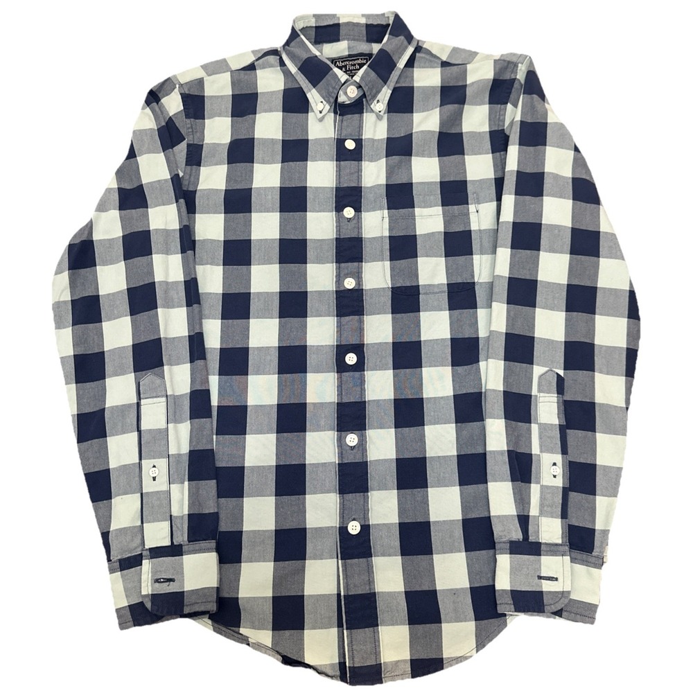 Abercrombie &‎ Fitch Button Down Shirt Blue/Green Check Men's Size Small